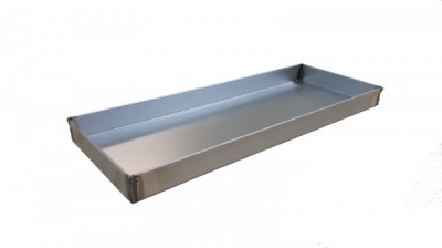 Tavolino da giardino alluminio anodizzato grigio scuro 90 x 50 cm